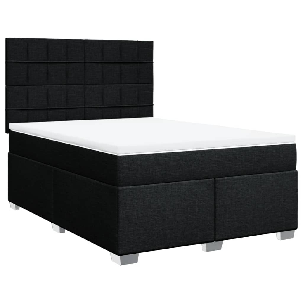 8721102755736_a_en_hd_1 vidaXL Box Spring Bed with Mattress Black Queen Fabric - Image 2