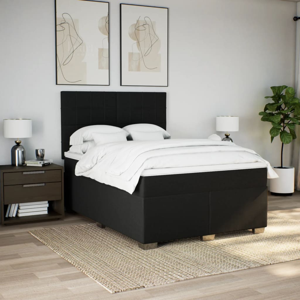 8721102755736_g_en_hd_1 vidaXL Box Spring Bed with Mattress Black Queen Fabric - Image 3