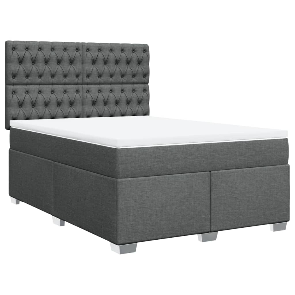 8721102755743_a_en_hd_1 vidaXL Box Spring Bed with Mattress Dark Grey Queen Fabric - Image 2