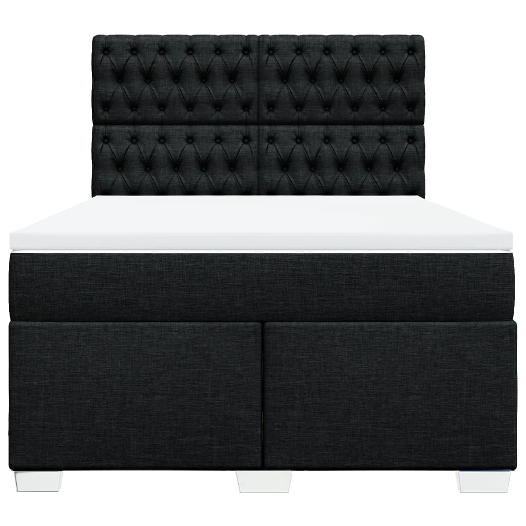 8721102755750_g_en_hd_2 vidaXL Box Spring Bed with Mattress Black Queen Fabric - Image 4