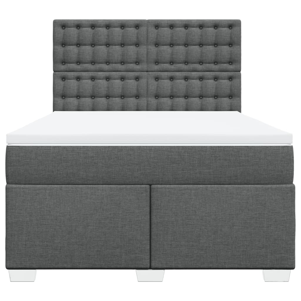 8721102755767_g_en_hd_2 vidaXL Box Spring Bed with Mattress Dark Grey Queen Fabric - Image 4