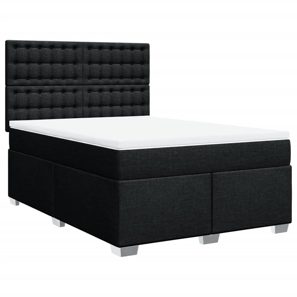 8721102755774_a_en_hd_1 vidaXL Box Spring Bed with Mattress Black Queen Fabric - Image 2