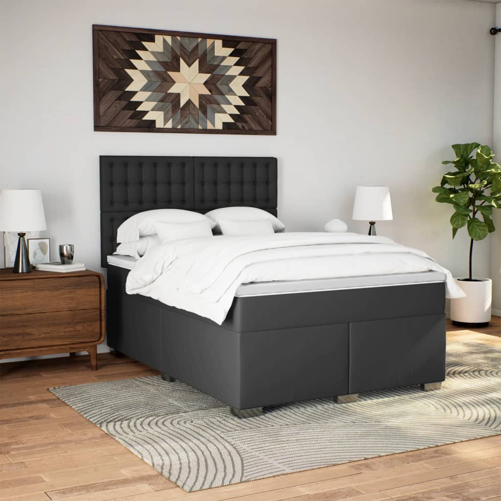 8721102756375_g_en_hd_1 vidaXL Box Spring Bed with Mattress Black Queen Faux Leather - Image 3