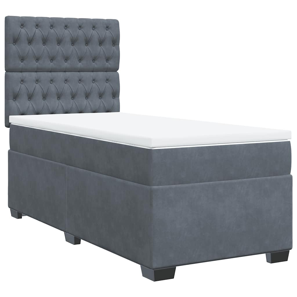 8721102759628_a_en_hd_1 vidaXL Box Spring Bed with Mattress Dark Grey King Single Velvet - Image 2