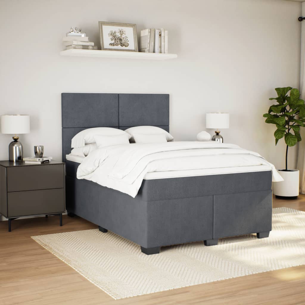 8721102759741_g_en_hd_1 vidaXL Box Spring Bed with Mattress Dark Grey Queen Velvet - Image 3