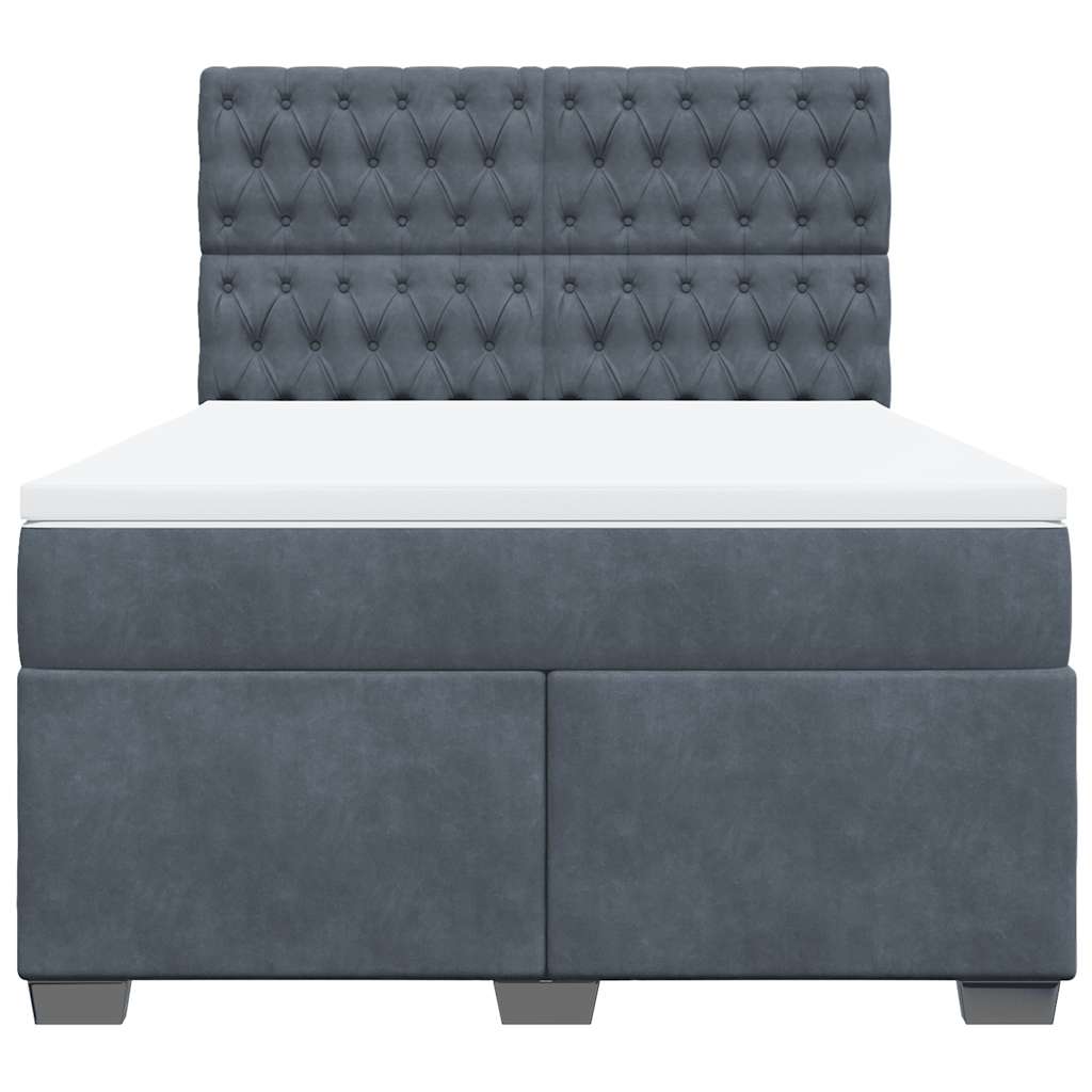 8721102759789_g_en_hd_2 vidaXL Box Spring Bed with Mattress Dark Grey Queen Velvet - Image 4