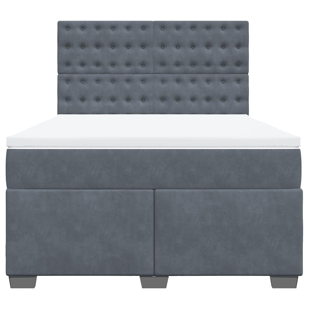 8721102759802_g_en_hd_2 vidaXL Box Spring Bed with Mattress Dark Grey Queen Velvet - Image 4