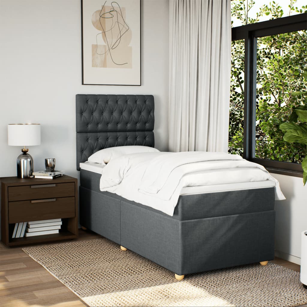 8721102763502_g_en_hd_1 vidaXL Box Spring Bed with Mattress Dark Grey King Single Fabric - Image 3