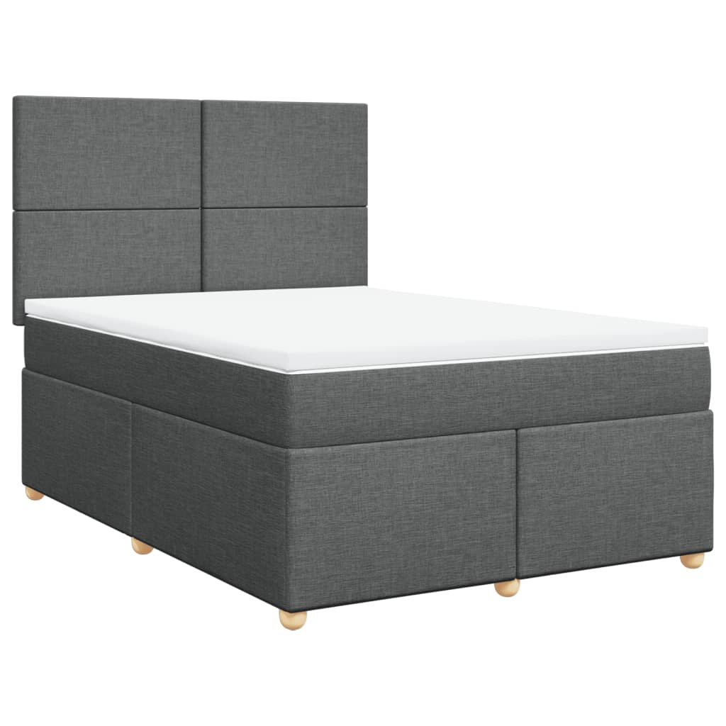 8721102763540_a_en_hd_1 vidaXL Box Spring Bed with Mattress Dark Grey Double Fabric - Image 2