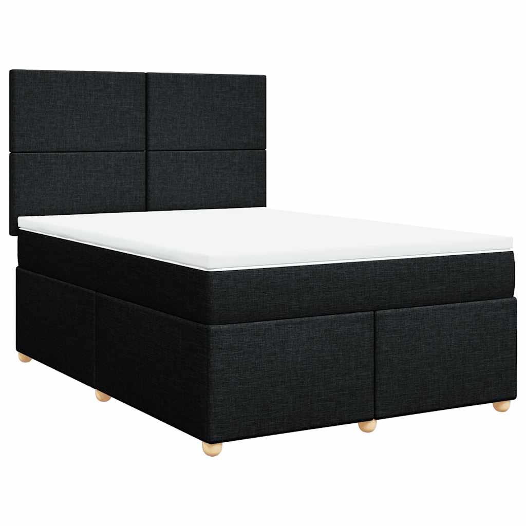 8721102763557_a_en_hd_1 vidaXL Box Spring Bed with Mattress Black Double Fabric - Image 2