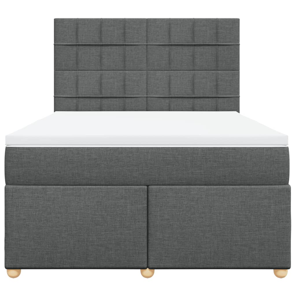 8721102763564_g_en_hd_2 vidaXL Box Spring Bed with Mattress Dark Grey Double Fabric - Image 4