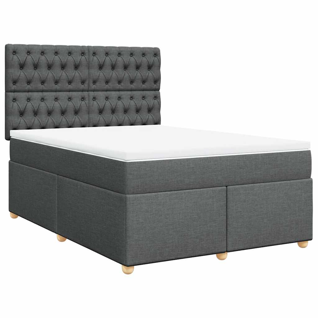 8721102763588_a_en_hd_1 vidaXL Box Spring Bed with Mattress Dark Grey Double Fabric - Image 2