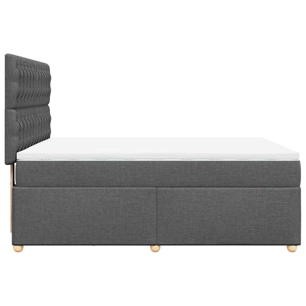 8721102763588_g_en_hd_3 vidaXL Box Spring Bed with Mattress Dark Grey Double Fabric - Image 5
