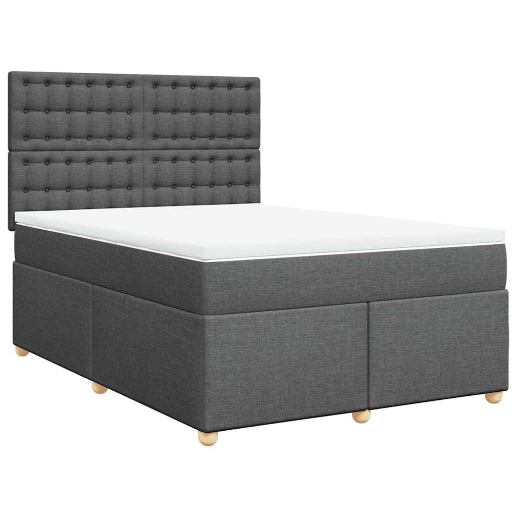 8721102763601_a_en_hd_1 vidaXL Box Spring Bed with Mattress Dark Grey Double Fabric - Image 2