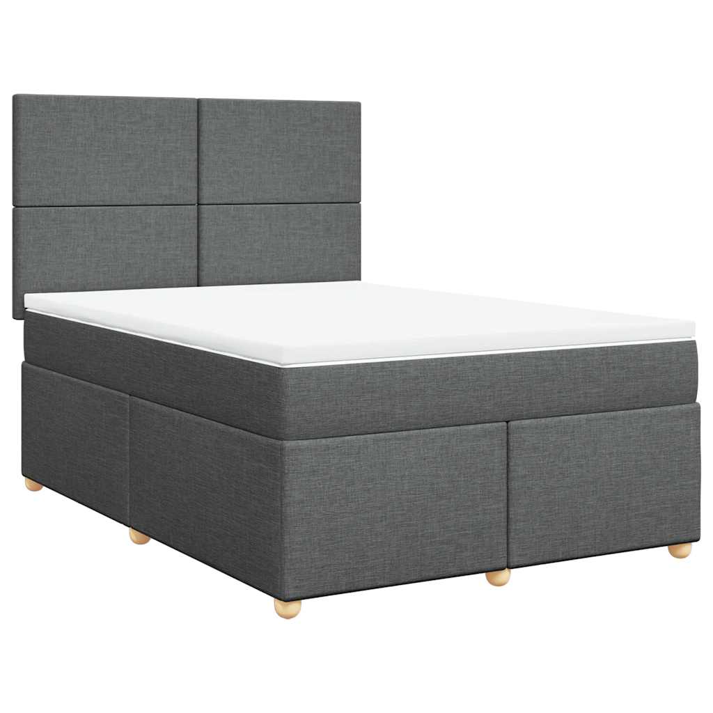 8721102763625_a_en_hd_1 vidaXL Box Spring Bed with Mattress Dark Grey Queen Fabric - Image 2