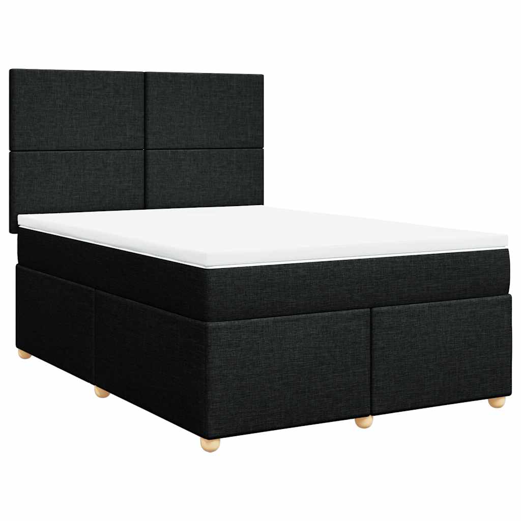8721102763632_a_en_hd_1 vidaXL Box Spring Bed with Mattress Black Queen Fabric - Image 2