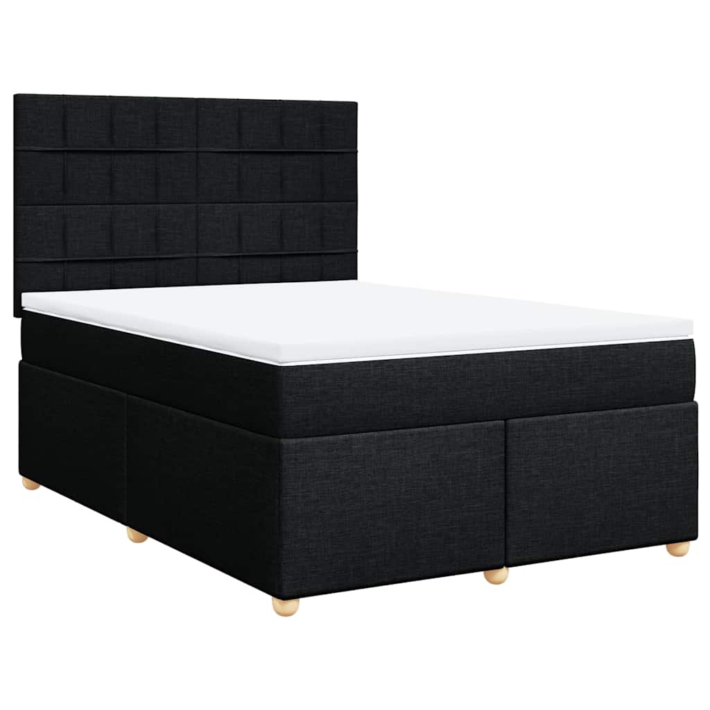 8721102763656_a_en_hd_1 vidaXL Box Spring Bed with Mattress Black Queen Fabric - Image 2