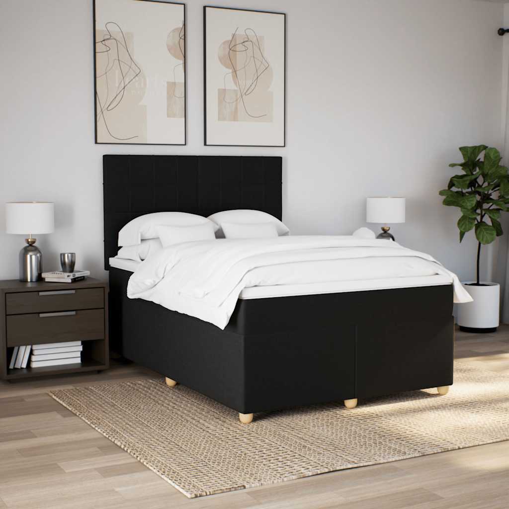 8721102763656_g_en_hd_1 vidaXL Box Spring Bed with Mattress Black Queen Fabric - Image 3