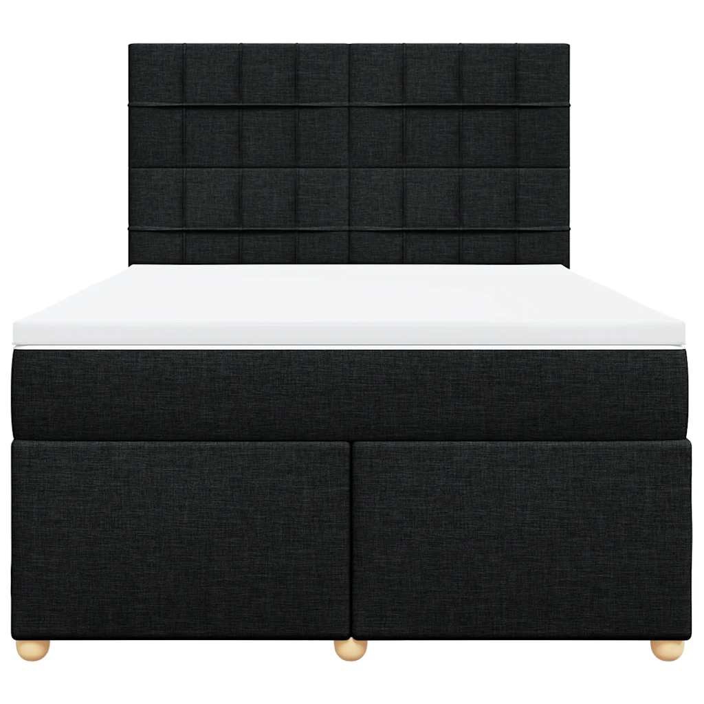 8721102763656_g_en_hd_2 vidaXL Box Spring Bed with Mattress Black Queen Fabric - Image 4