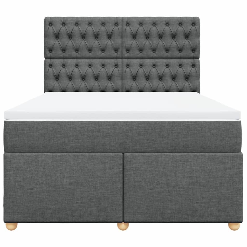 8721102763663_g_en_hd_2 vidaXL Box Spring Bed with Mattress Dark Grey Queen Fabric - Image 4