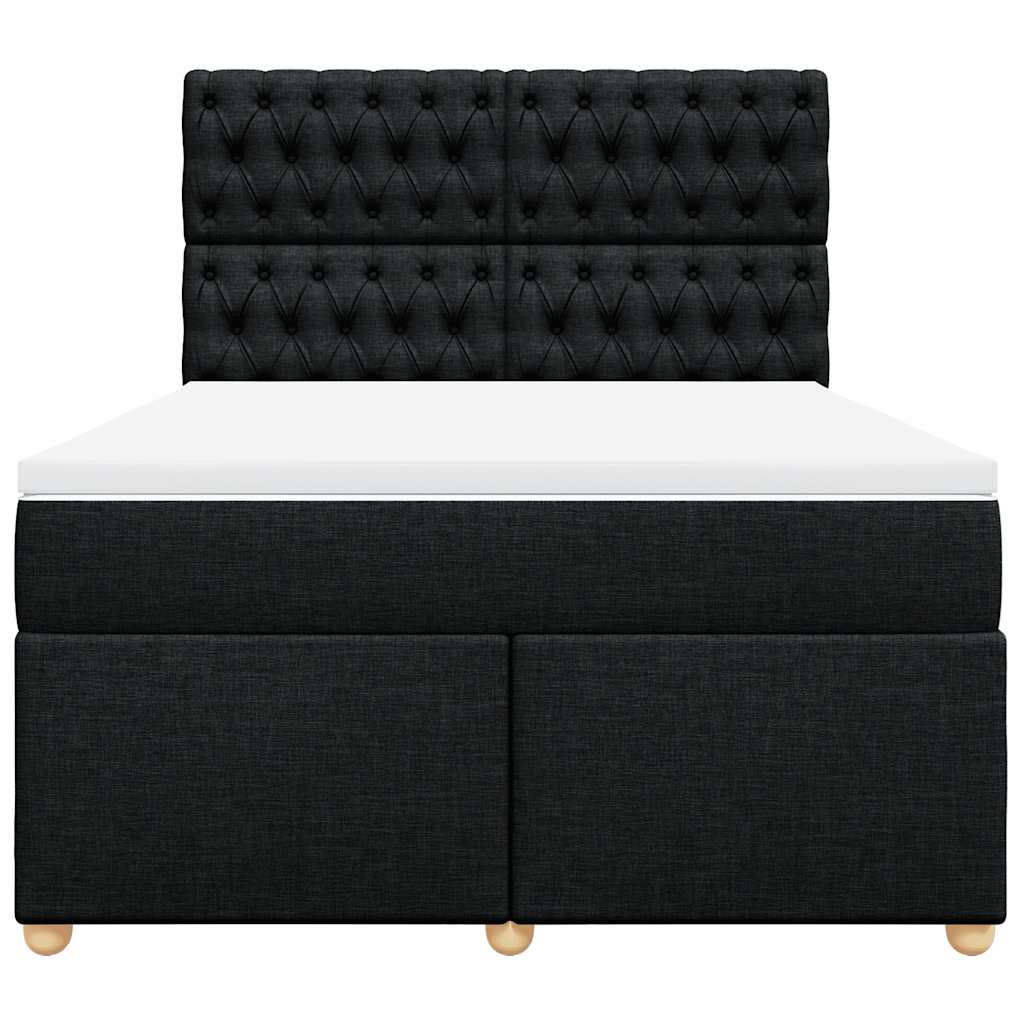 8721102763670_g_en_hd_2 vidaXL Box Spring Bed with Mattress Black Queen Fabric - Image 4
