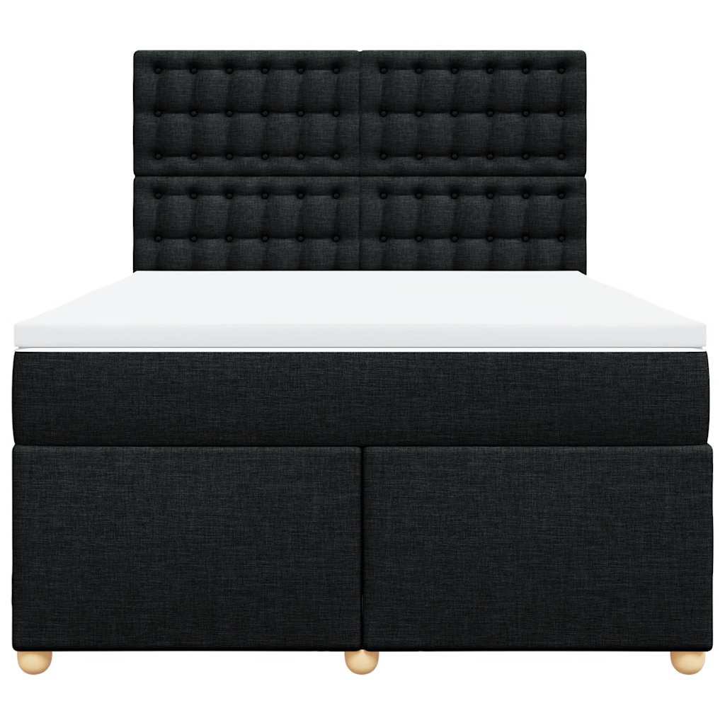8721102763694_g_en_hd_2 vidaXL Box Spring Bed with Mattress Black Queen Fabric - Image 4