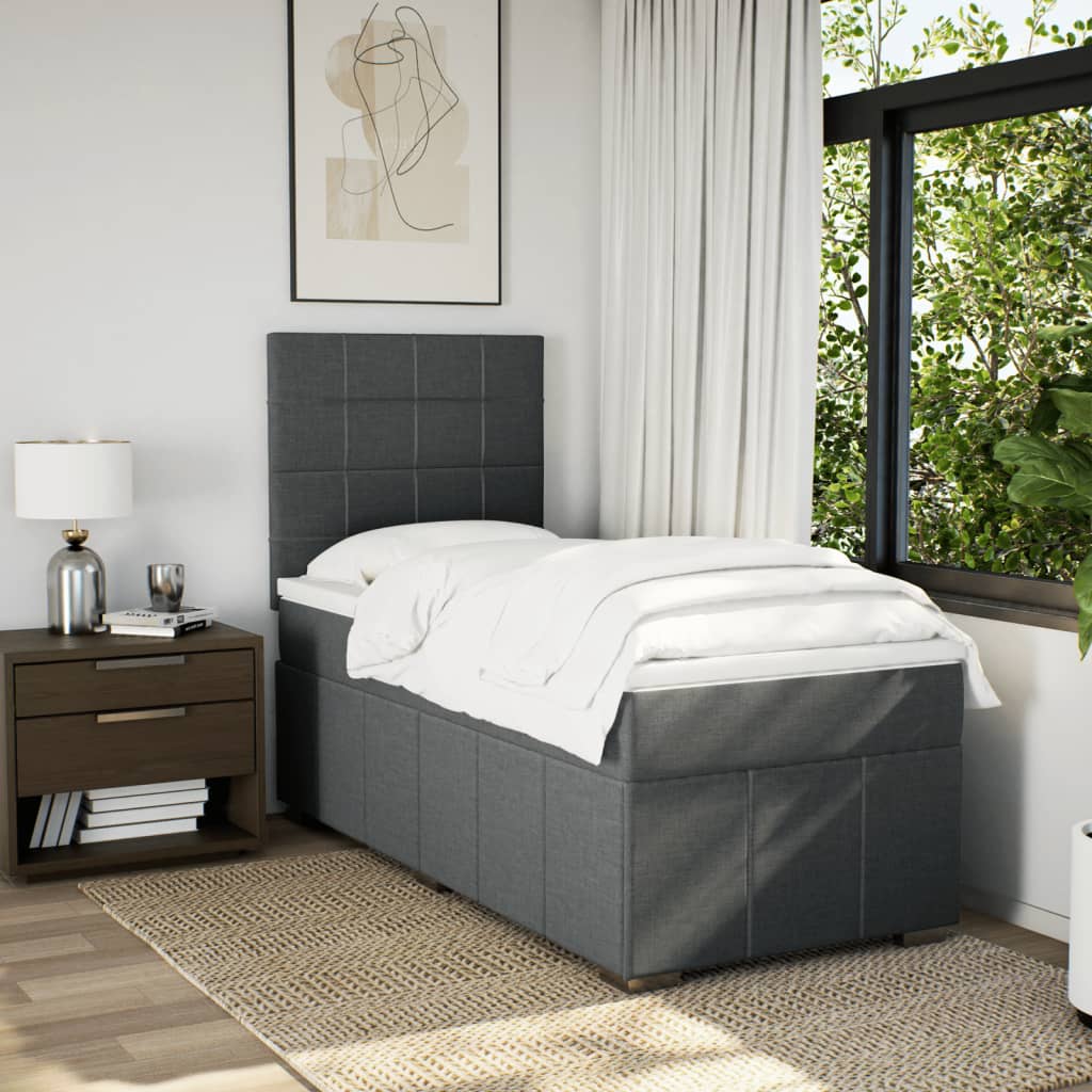 8721102767364_g_en_hd_1 vidaXL Box Spring Bed with Mattress Dark Grey King Single Fabric - Image 3