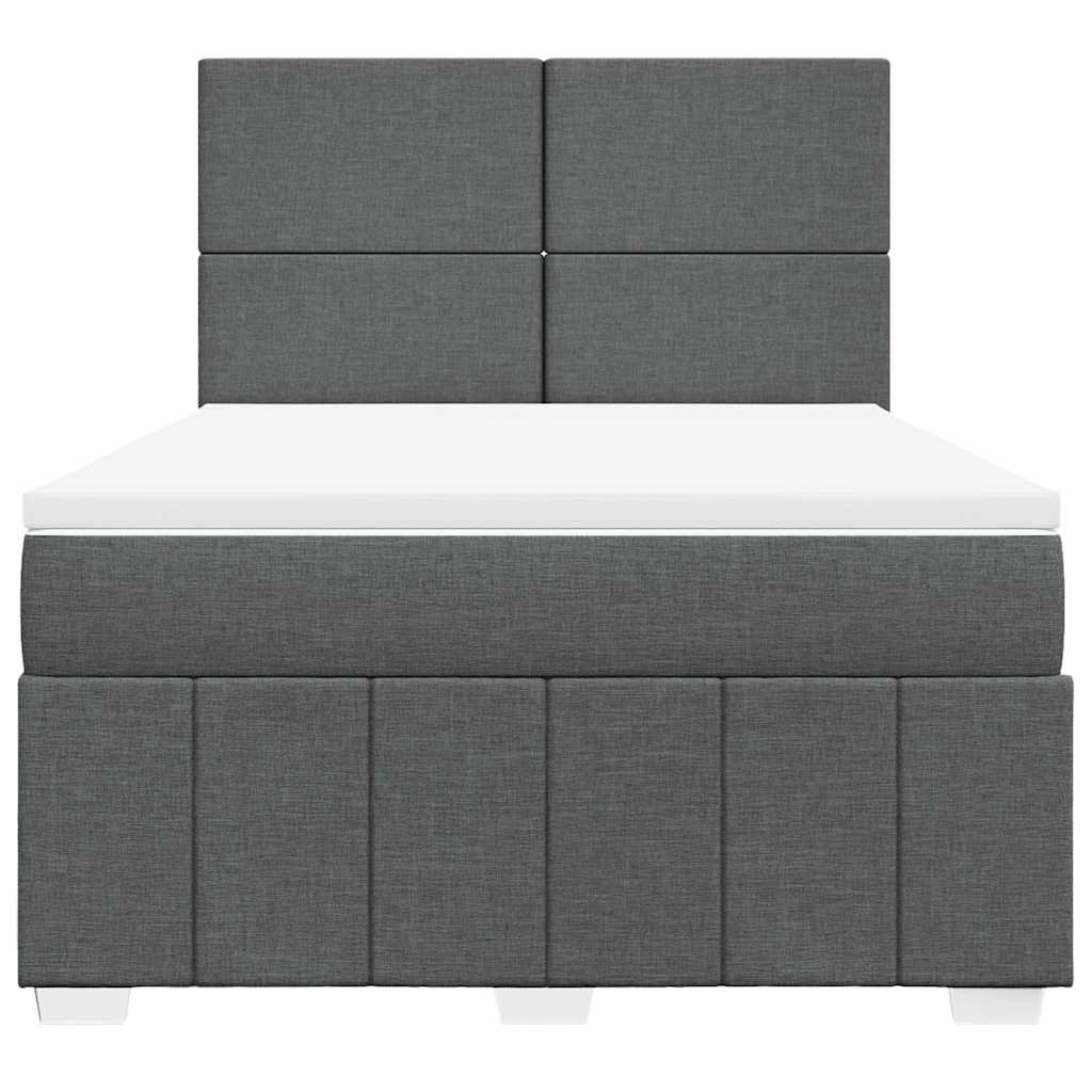 8721102767425_g_en_hd_2 vidaXL Box Spring Bed with Mattress Dark Grey Double Fabric - Image 4