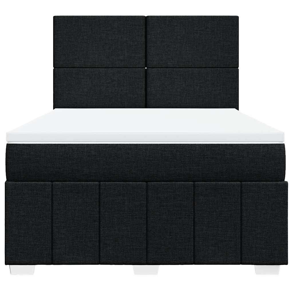 8721102767432_g_en_hd_2 vidaXL Box Spring Bed with Mattress Black Double Fabric - Image 4