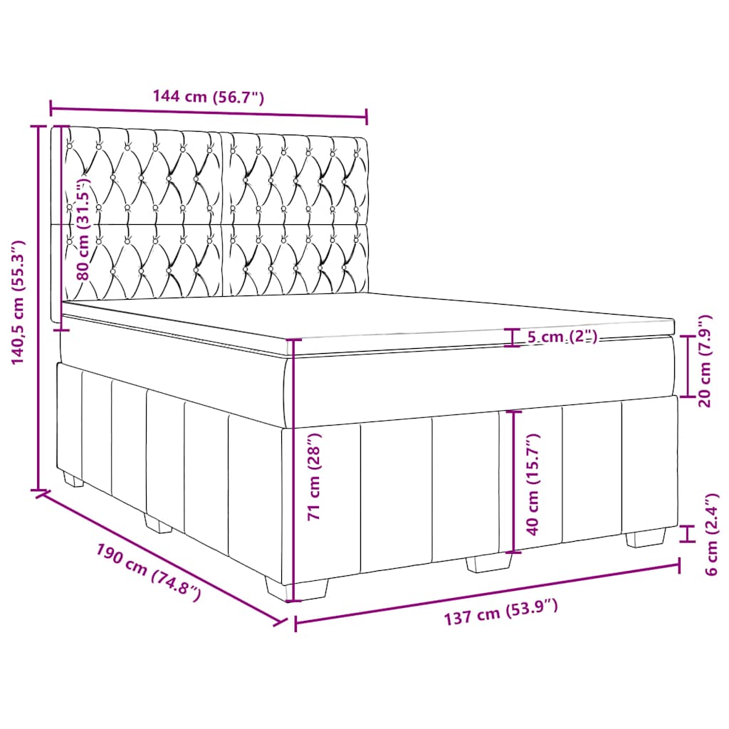 8721102767463_g_en_hd_11 vidaXL Box Spring Bed with Mattress Dark Grey Double Fabric - Image 13