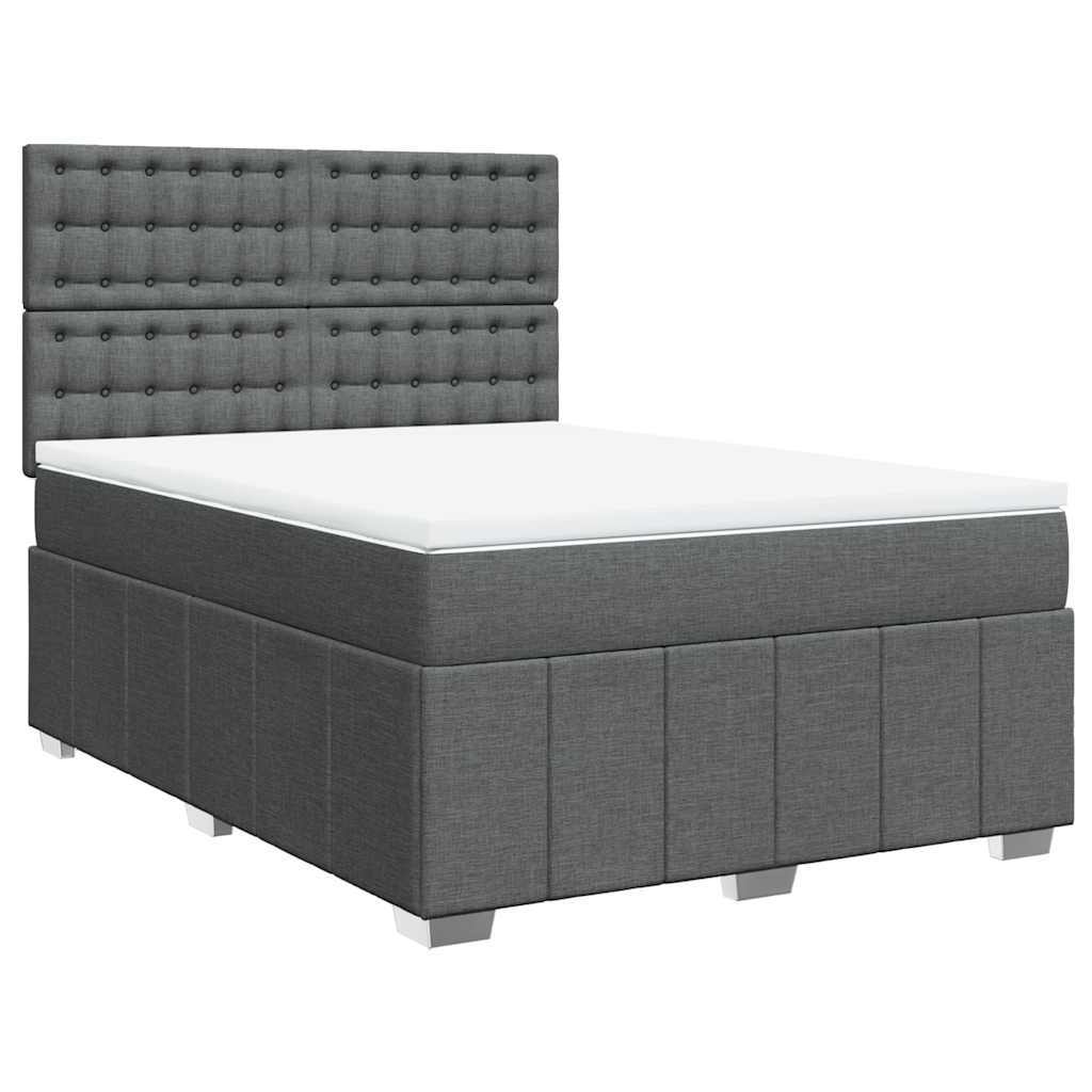 8721102767487_a_en_hd_1 vidaXL Box Spring Bed with Mattress Dark Grey Double Fabric - Image 2