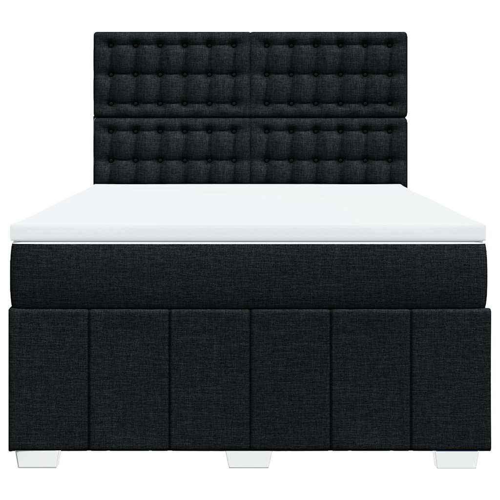 8721102767494_g_en_hd_2 vidaXL Box Spring Bed with Mattress Black Double Fabric - Image 4