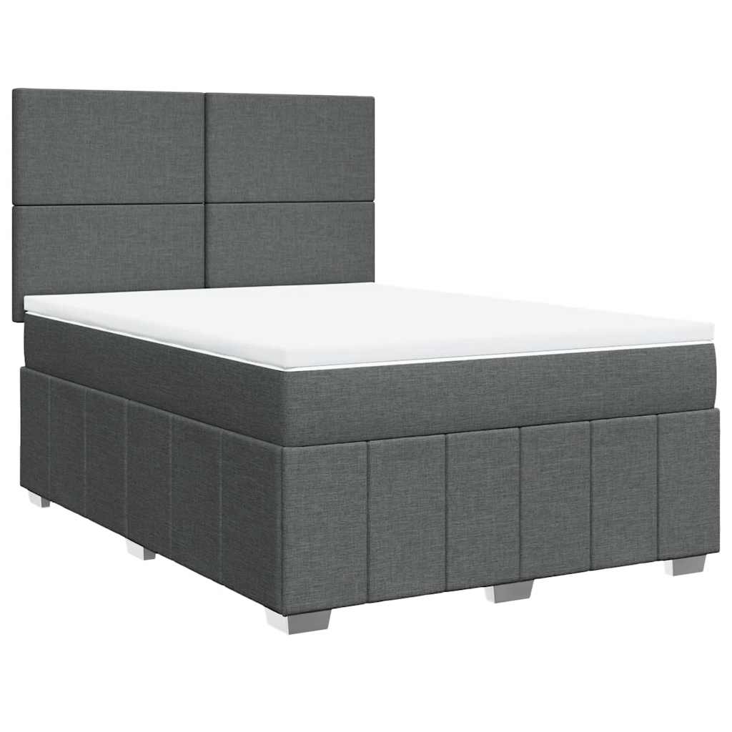 8721102767500_a_en_hd_1 vidaXL Box Spring Bed with Mattress Dark Grey Queen Fabric - Image 2