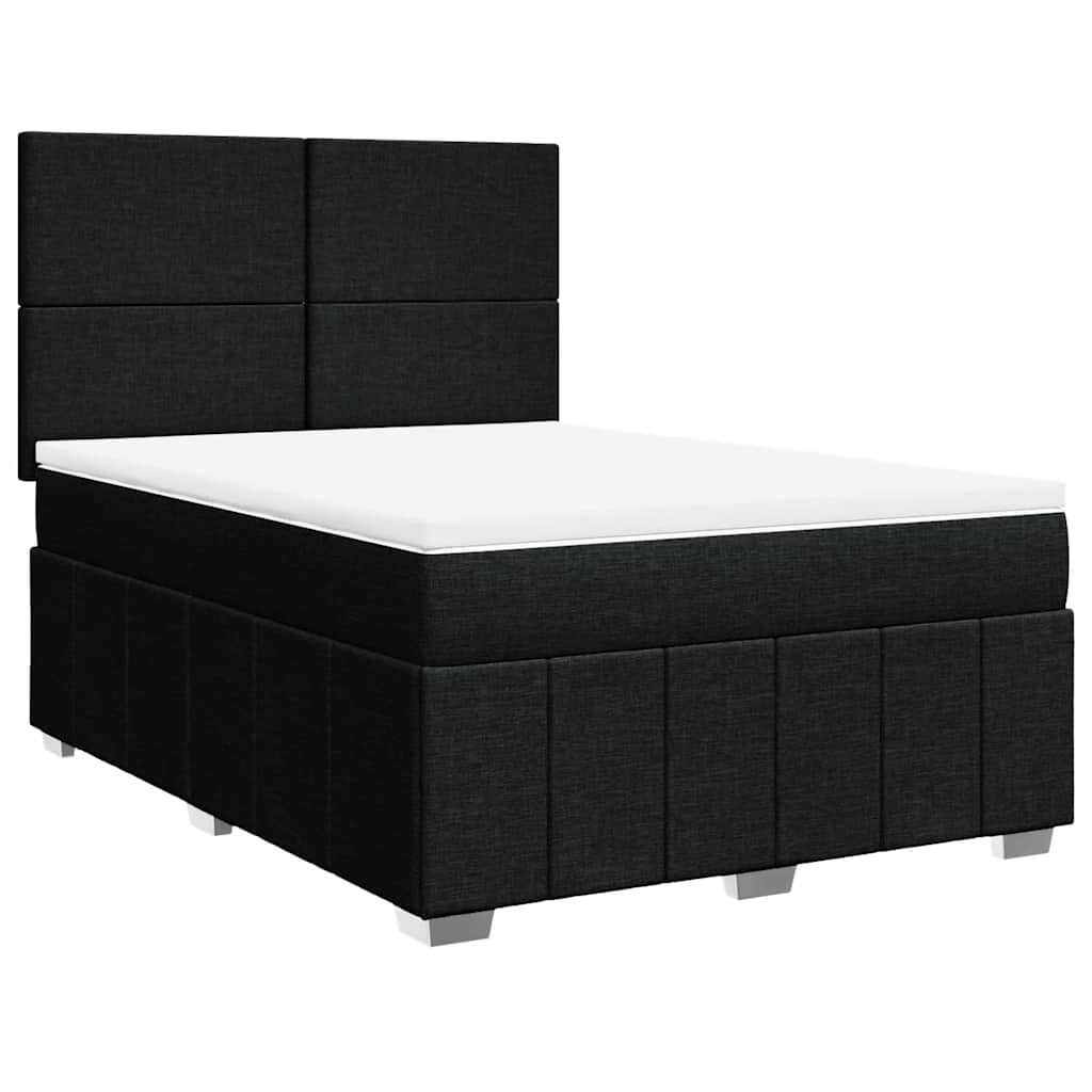 8721102767517_a_en_hd_1 vidaXL Box Spring Bed with Mattress Black Queen Fabric - Image 2