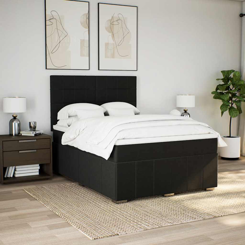 8721102767531_g_en_hd_1 vidaXL Box Spring Bed with Mattress Black Queen Fabric - Image 3