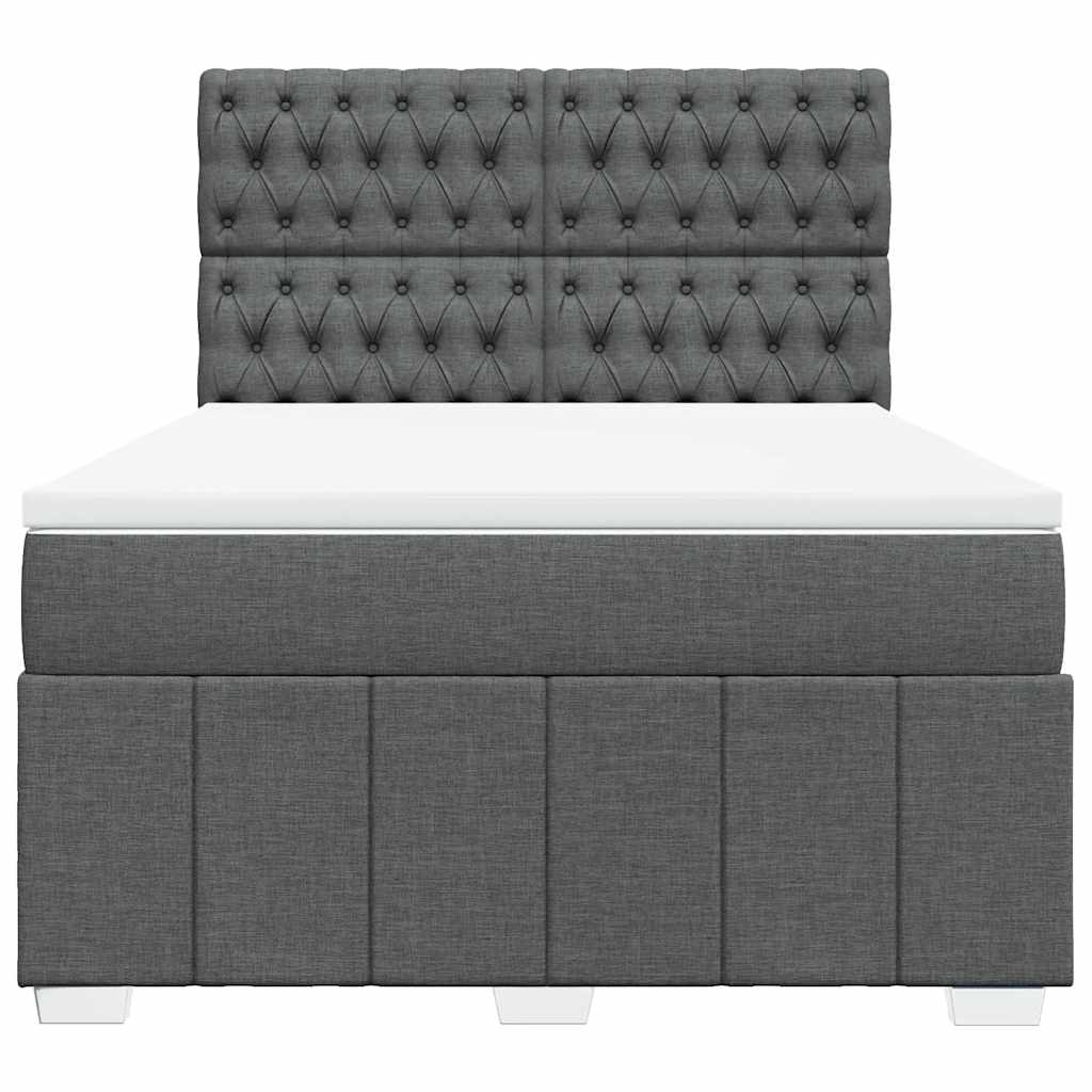 8721102767548_g_en_hd_2 vidaXL Box Spring Bed with Mattress Dark Grey Queen Fabric - Image 4