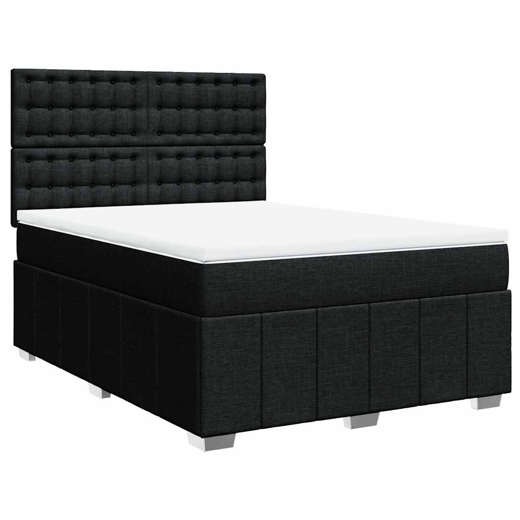 8721102767579_a_en_hd_1 vidaXL Box Spring Bed with Mattress Black Queen Fabric - Image 2