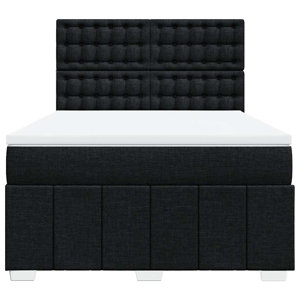 8721102767579_g_en_hd_2 vidaXL Box Spring Bed with Mattress Black Queen Fabric - Image 4