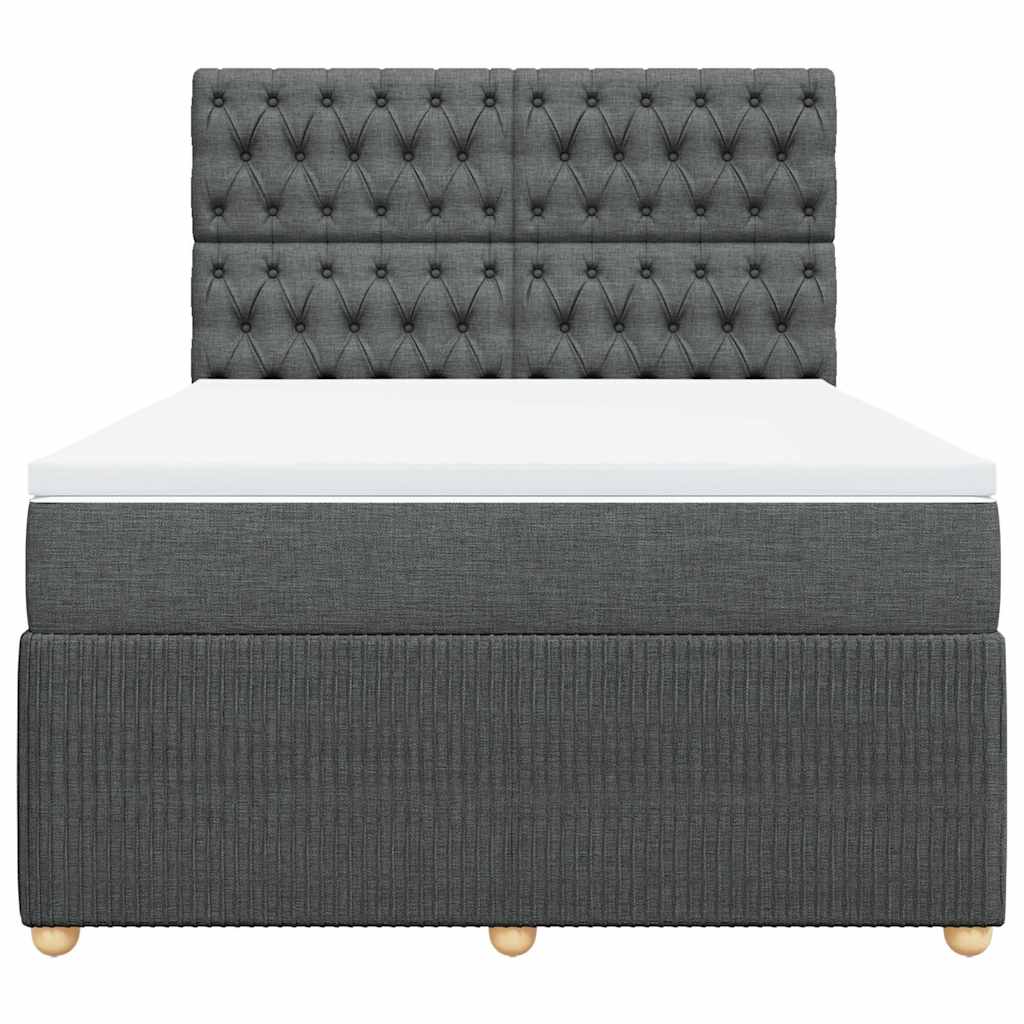 8721102774461_g_en_hd_2 vidaXL Box Spring Bed with Mattress Dark Grey Double Fabric - Image 4