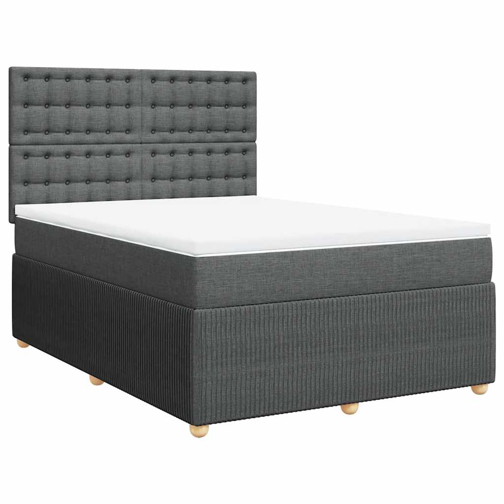 8721102774485_a_en_hd_1 vidaXL Box Spring Bed with Mattress Dark Grey Double Fabric - Image 2