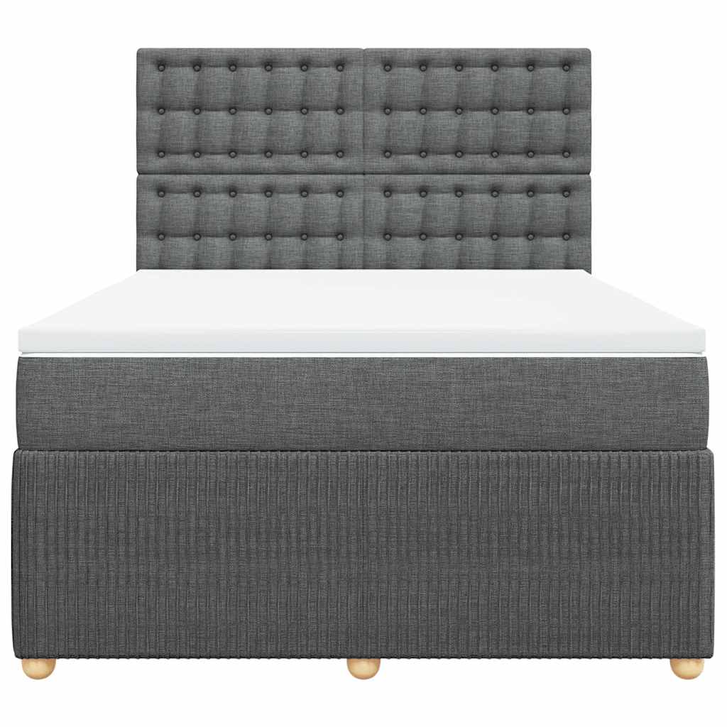 8721102774485_g_en_hd_2 vidaXL Box Spring Bed with Mattress Dark Grey Double Fabric - Image 4