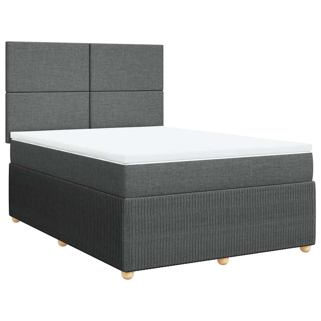 8721102774508_a_en_hd_1 vidaXL Box Spring Bed with Mattress Dark Grey Queen Fabric - Image 2