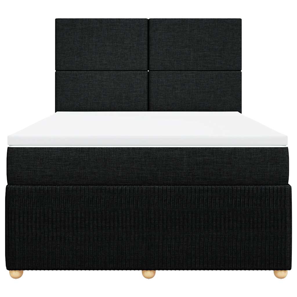 8721102774515_g_en_hd_2 vidaXL Box Spring Bed with Mattress Black Queen Fabric - Image 4
