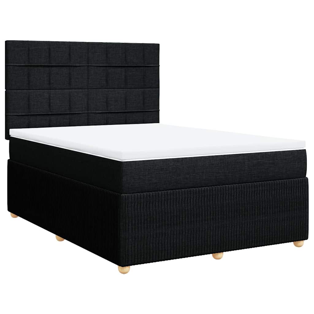 8721102774539_a_en_hd_1 vidaXL Box Spring Bed with Mattress Black Queen Fabric - Image 2