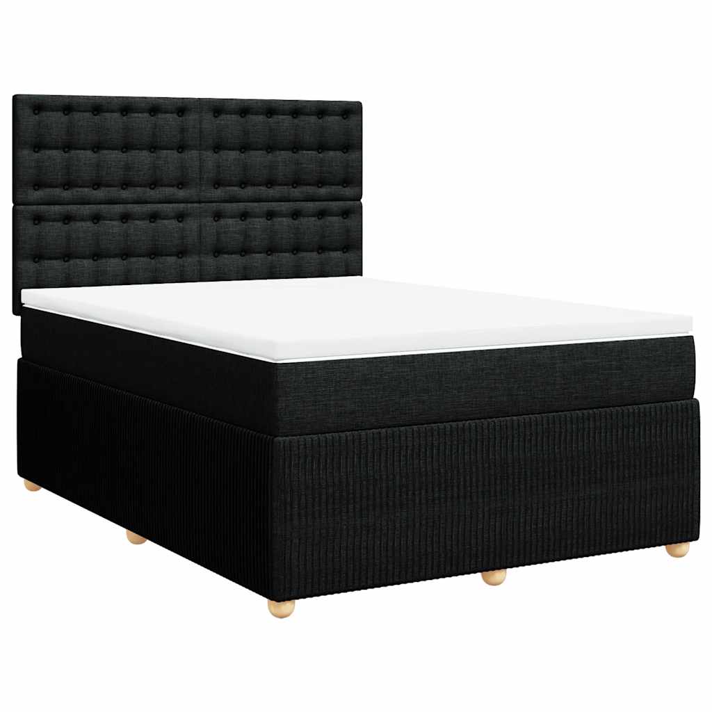 8721102774577_a_en_hd_1 vidaXL Box Spring Bed with Mattress Black Queen Fabric - Image 2