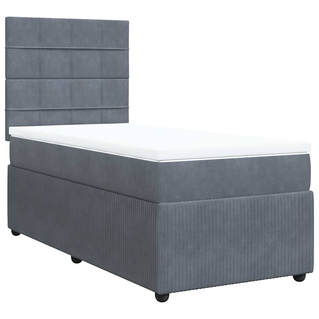 8721102774683_a_en_hd_1 vidaXL Box Spring Bed with Mattress Dark Grey King Single Velvet - Image 2