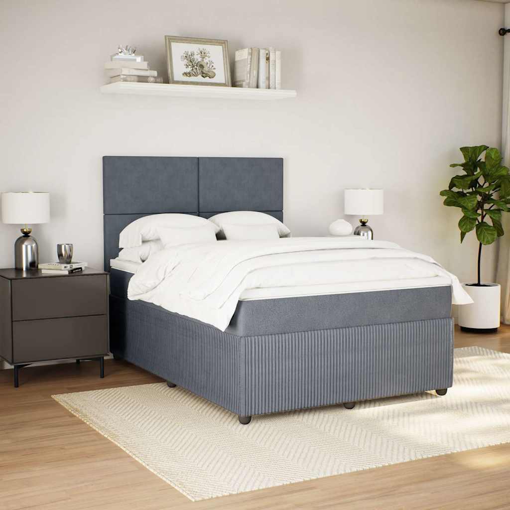 8721102774744_g_en_hd_1 vidaXL Box Spring Bed with Mattress Dark Grey Double Velvet - Image 3