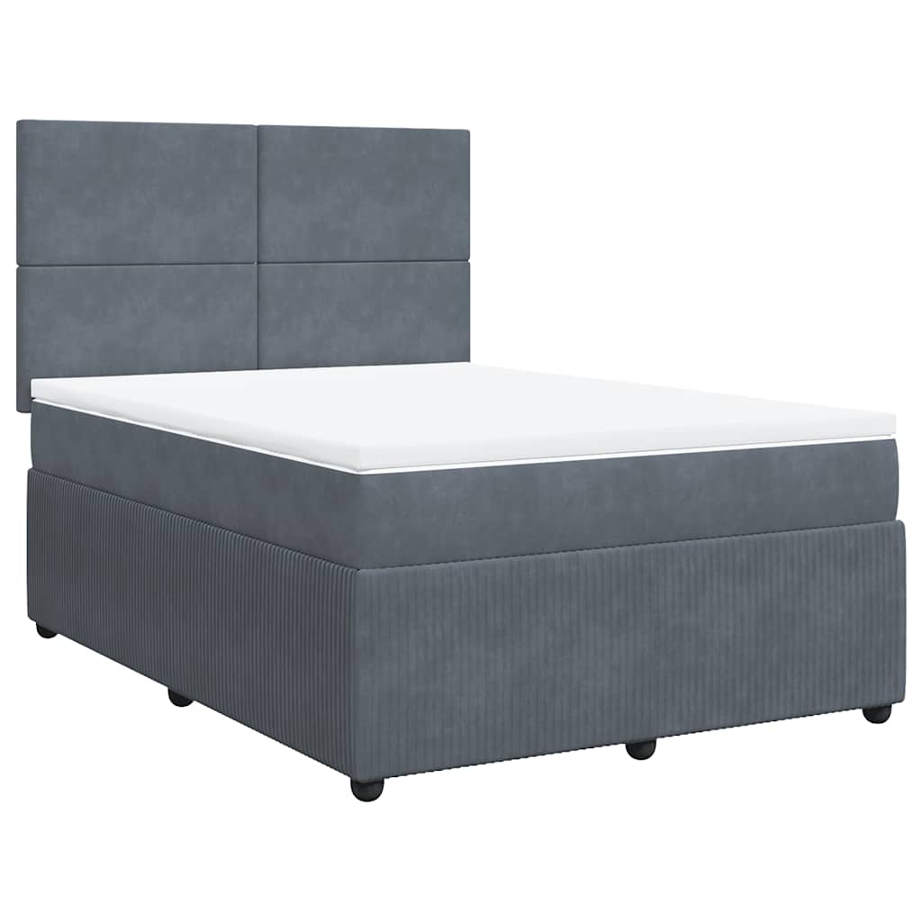 8721102774829_a_en_hd_1 vidaXL Box Spring Bed with Mattress Dark Grey Queen Velvet - Image 2