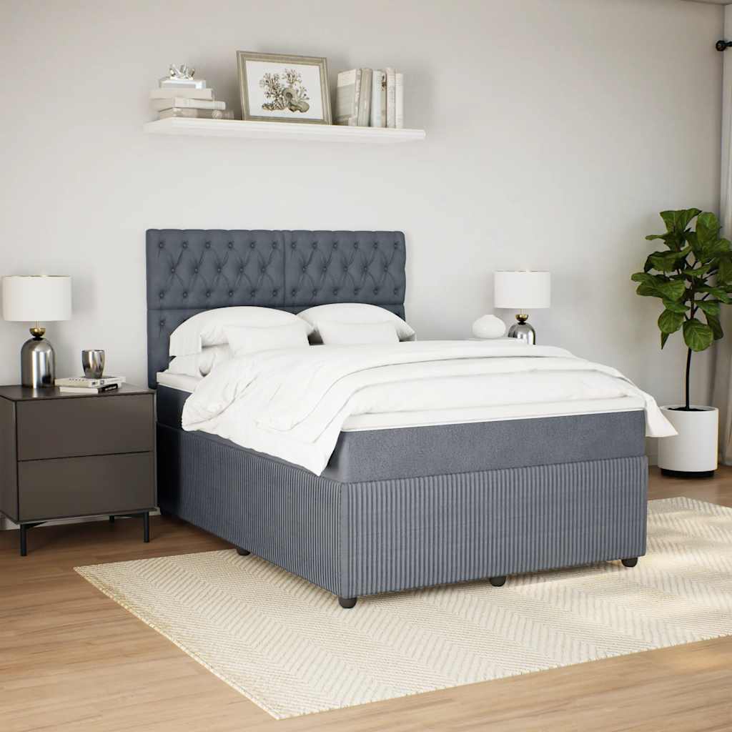 8721102774867_g_en_hd_1 vidaXL Box Spring Bed with Mattress Dark Grey Queen Velvet - Image 3