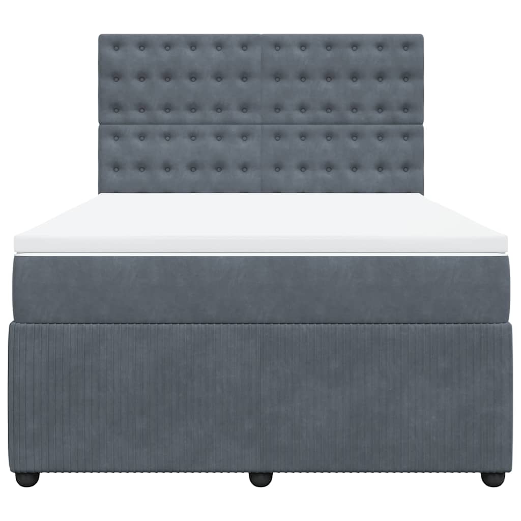 8721102774881_g_en_hd_2 vidaXL Box Spring Bed with Mattress Dark Grey Queen Velvet - Image 4